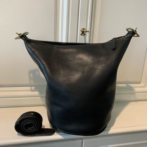 Vintage Coach XL Duffle Sac black Bucket Bag 9085